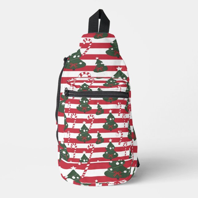 AD 003 - Christmas digital graphic pattern Sling Bag (Front)