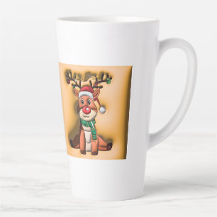 AD 022 - Christmas digital graphic reindeer Latte Mug