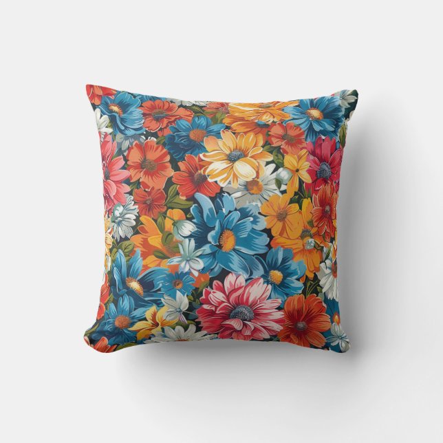AD 026 - Floral digital graphic pattern Cushion (Front)
