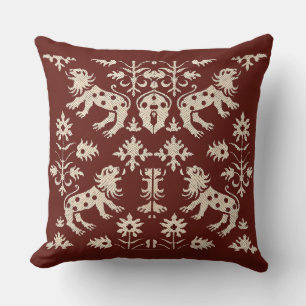 AD 1200s speckled lions print Cushion