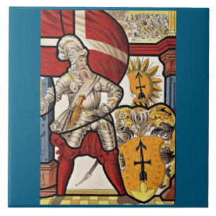 AD 1600 Swiss soldier print Ceramic Tile
