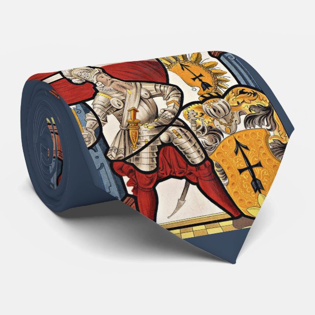 AD 1600 Swiss soldier print Tie (Rolled)