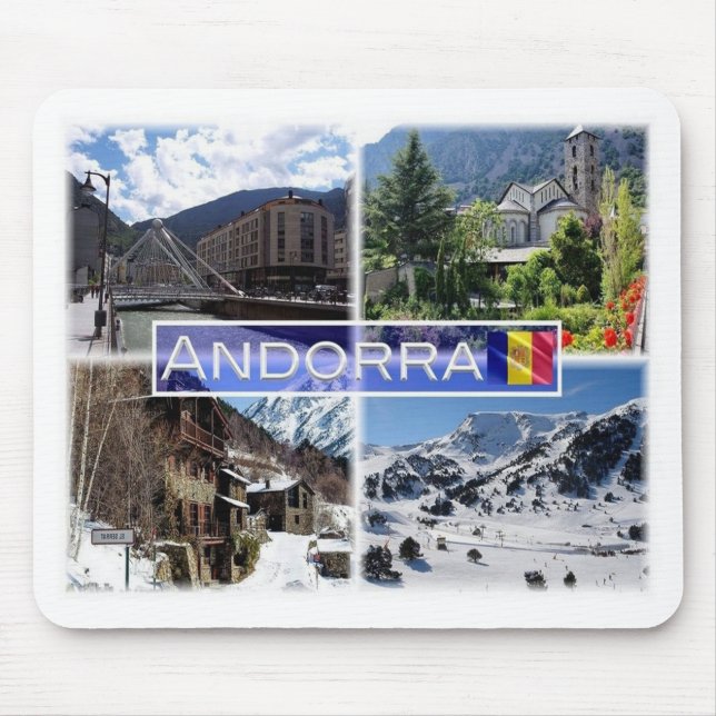 AD - Andorra mountains - la Vella - El Serrat Mouse Pad (Front)