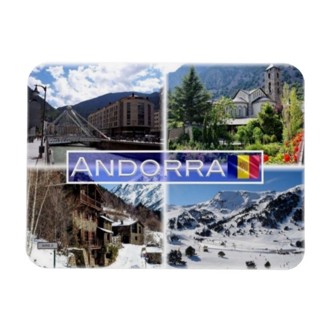 AD Andorra mountains - Magnet (Horizontal)