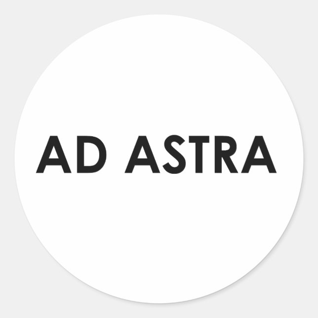 Ad astra classic round sticker (Front)