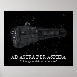 Ad astra per aspera motivational poster
