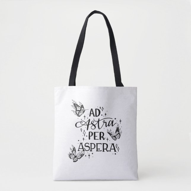 Ad astra per aspera Tragetasche weiß Tote Bag (Front)