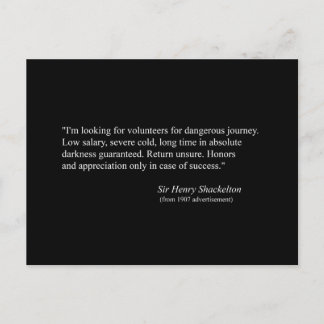 Ad for 1907 Shackelton NIMROD Expedition Postcard