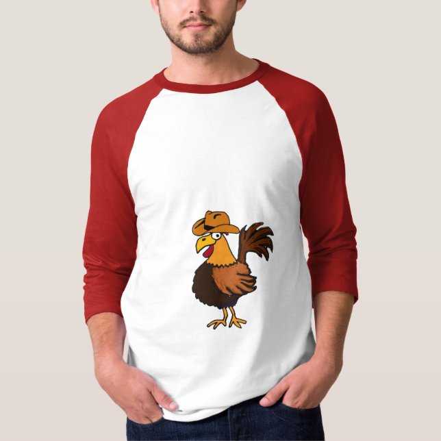 AD- Funny Rooster in a Cowboy Hat Shirt (Front)