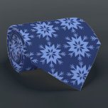 Ad Man Arrow-flake Snowflake Blue Two-sided Tie<br><div class="desc">Deep royal blue and peri blue colorway. This tie is inspired by advertising art of the fifties. This graphical snowflake is blue shown here on a royal blue background. (All background colours are customisable.) Fun tie for that conservative male with a sense of humour & a passion for life, especially...</div>