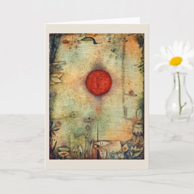 Ad marginem - Paul Klee - abstract art painting Card (Small Plant)