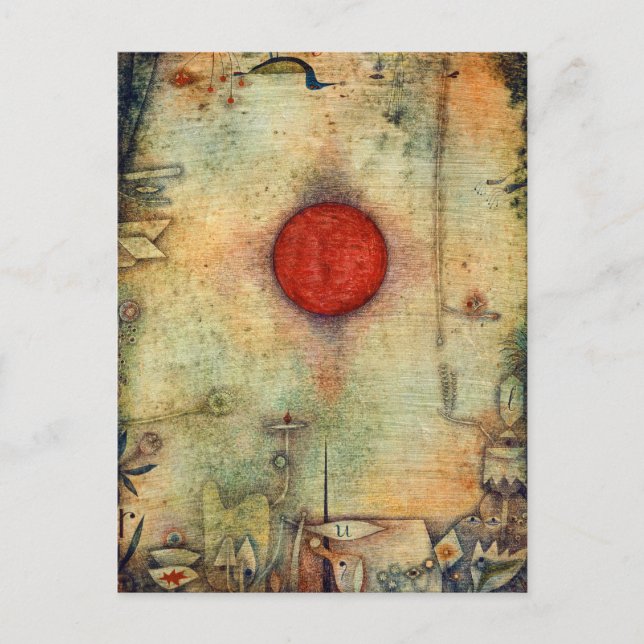 Ad marginem - Paul Klee - abstract art painting  Postcard (Front)
