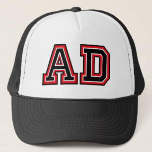 "AD" Monogram Trucker Hat