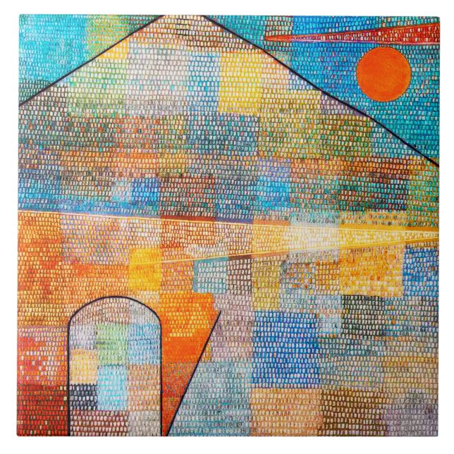 Ad Parnassum, Paul Klee Ceramic Tile (Front)