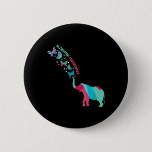 Ad Patient Disorder Butterfly Elephant  6 Cm Round Badge