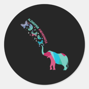 Ad Patient Disorder Butterfly Elephant Classic Round Sticker
