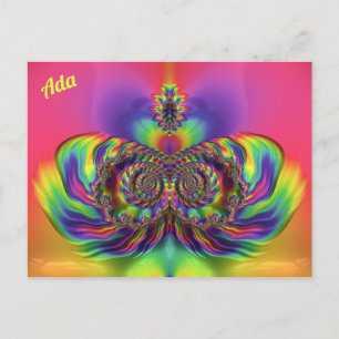 ADA ~ 3D Design Pattern ~ Multi Colours Postcard