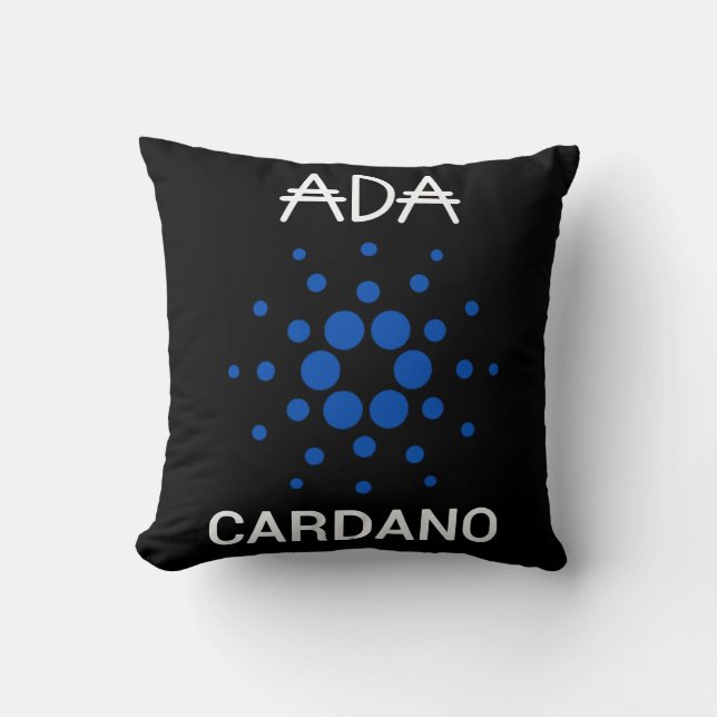 ADA Cardano Crypto Coin Poster Cushion (Front)
