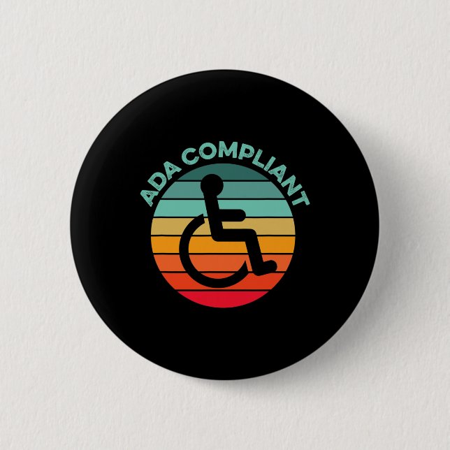 ADA Compliant Accessibility Compliance Disabled Ac 6 Cm Round Badge (Front)
