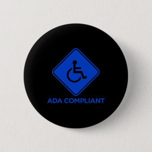 ADA Compliant Accessibility Disabled Compliance Ac 6 Cm Round Badge