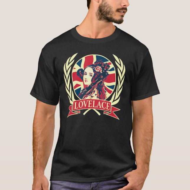 Ada Lovelace British Flag Propaganda 1 T-Shirt (Front)
