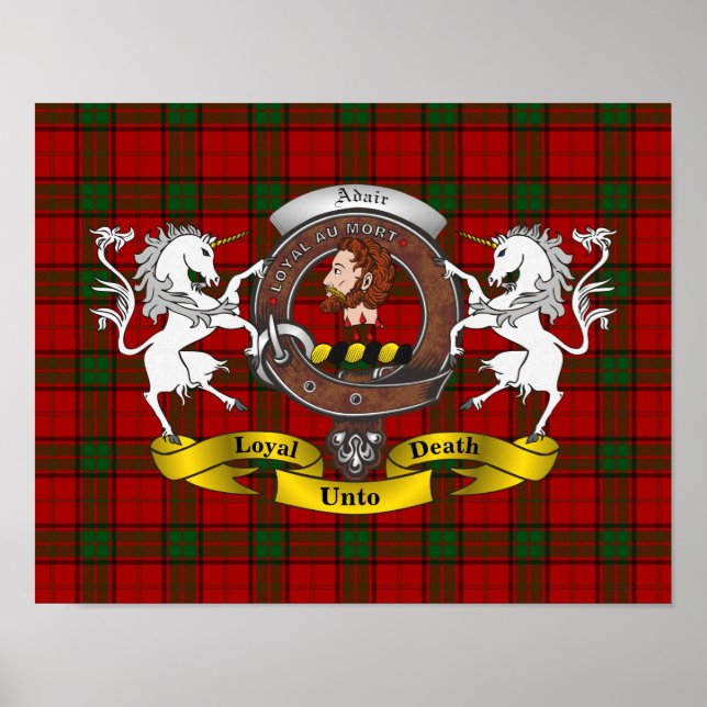 Adair Clan Badge Poster (Front)