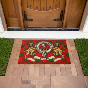 Adair Clan Badge & Tartan Doormat
