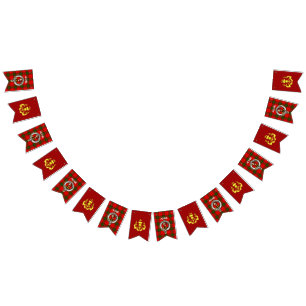 Adair Clan Badge/Tartan & Gold Crowned Thistle Bunting