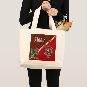 Adair Clan Badge & Tartan Large Tote Bag