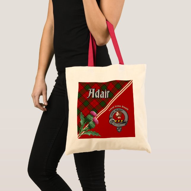 Adair Clan Badge & Tartan Tote Bag (Front (Product))