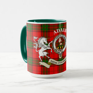 Adair Clan Badge & Tartan w/Unicorn Mug