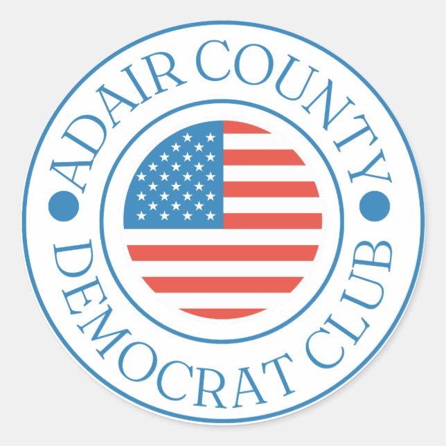 Adair County Democrat Club Logo Sticker (Front)