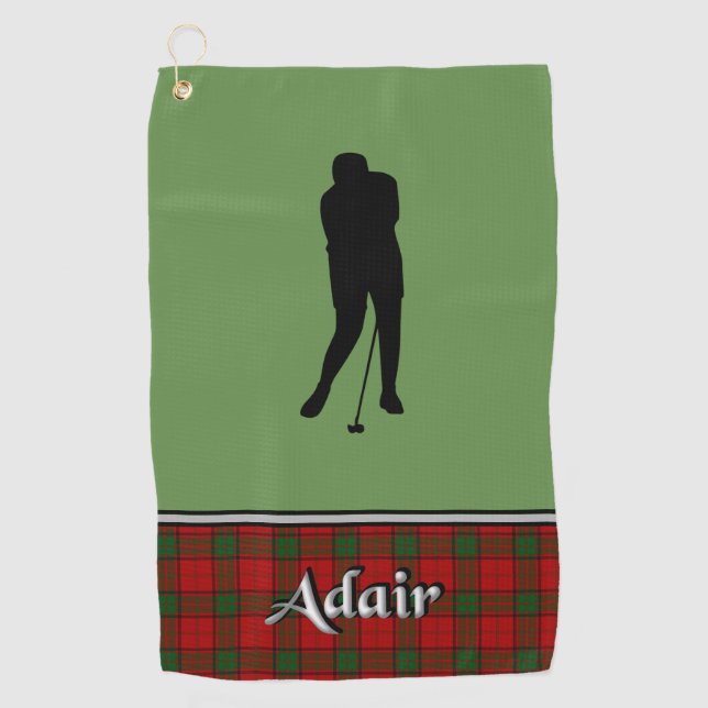 Adair Tartan Golf Towel His (Front)