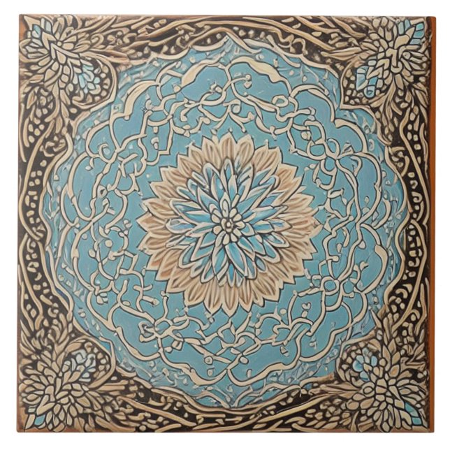 Adalusian traditional ceramic art no 10 ceramic tile (Front)