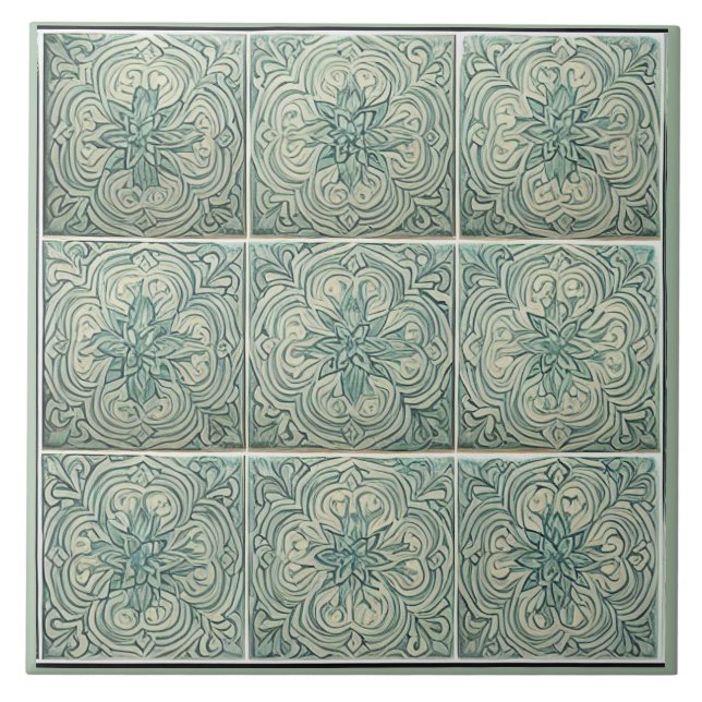 Adalusian traditional ceramic art no 1 ceramic tile (Front)