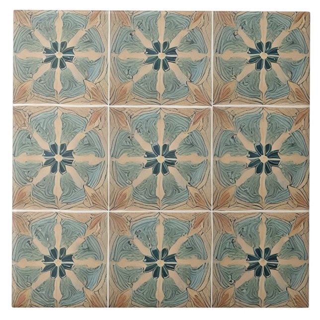 Adalusian traditional ceramic art no 6 ceramic tile (Front)