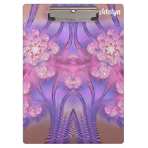 ADALYN ~ PASTEL 3D! Pink, Mauve GLOSSY Clipboard
