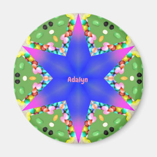 ADALYN ~ Personalised Easter Star Fractal ~ Magnet
