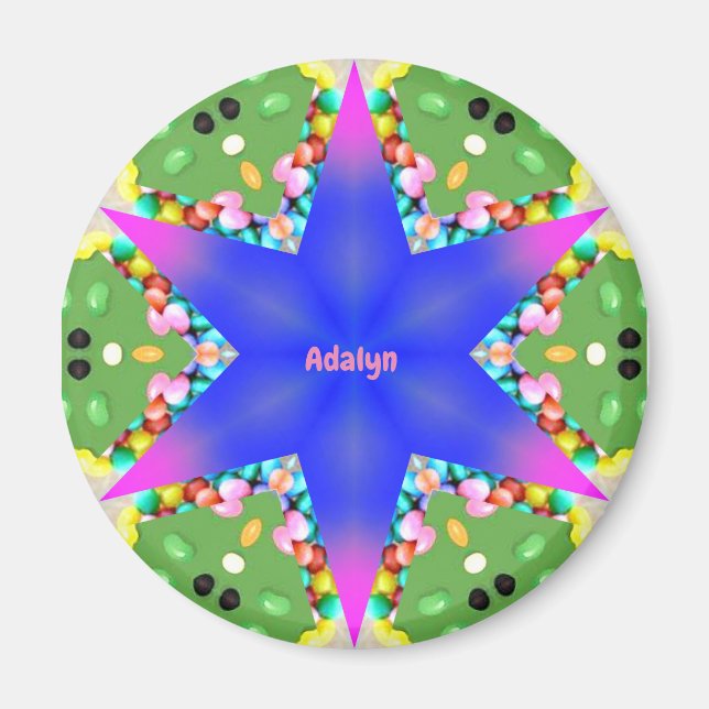 ADALYN ~ Personalised Easter Star Fractal ~ Magnet (Front)