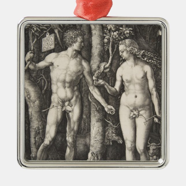 Adam and Eve, 1504 Metal Tree Decoration (Front)
