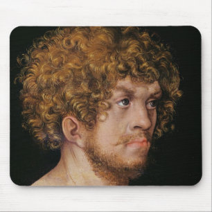 Adam and Eve, detail of Adam's head Mouse Pad