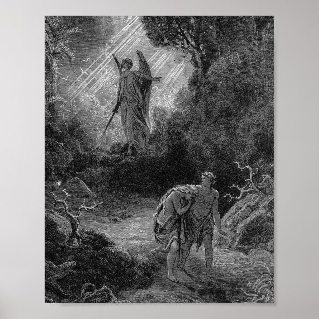 Adam And Eve Driven Out Of Eden - Gustave Dore Poster (Front)