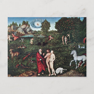 Adam And Eve In The Garden Of Eden, Adam And Eve I Postcard