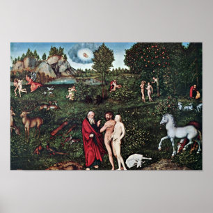 Adam And Eve In The Garden Of Eden, Adam And Eve I Poster