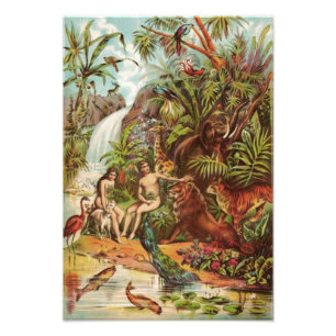 Adam And Eve In The Garden Photo Print