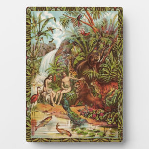 Adam And Eve In The Garden Plaque