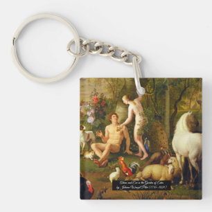 Adam and Eve Key Ring