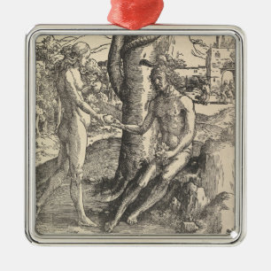 Adam and Eve: The Fall of Man (Lucas van Leyden) Metal Ornament