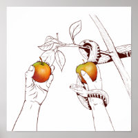 Adam and Eve with the snake