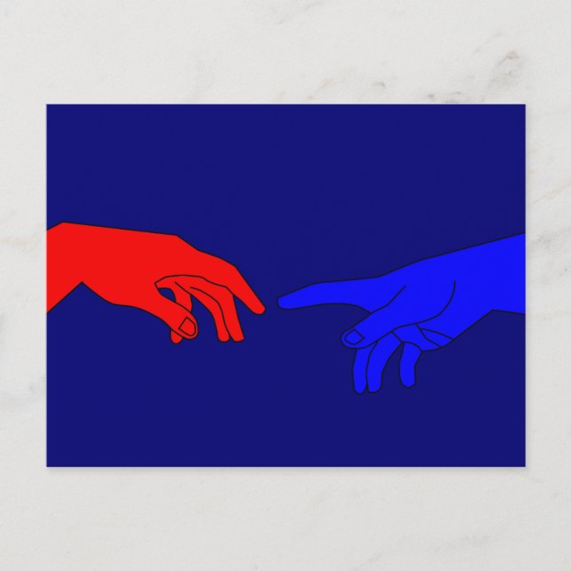 Adam and God Postcard (Front)